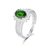 moldavite engagement ring with green center stone 925 silver jewelry russia diopside jewelry