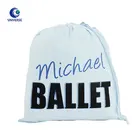 Promotional Customized Logo Drawstring Cover Dance Satin Ballet Shoe Bags