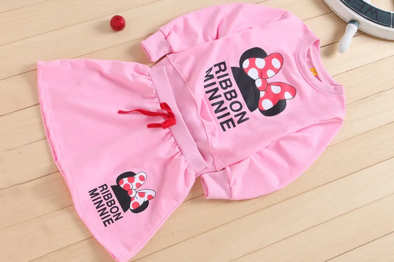 minnie kids clothes girls clothing sets baby girl cartoon t-shirt+ skirt 2pcs set ropa mujer ensemble fille meisjes kleding