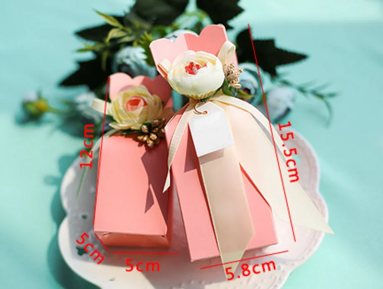 tiffany vase shape sweet wedding favor candy box creative paper