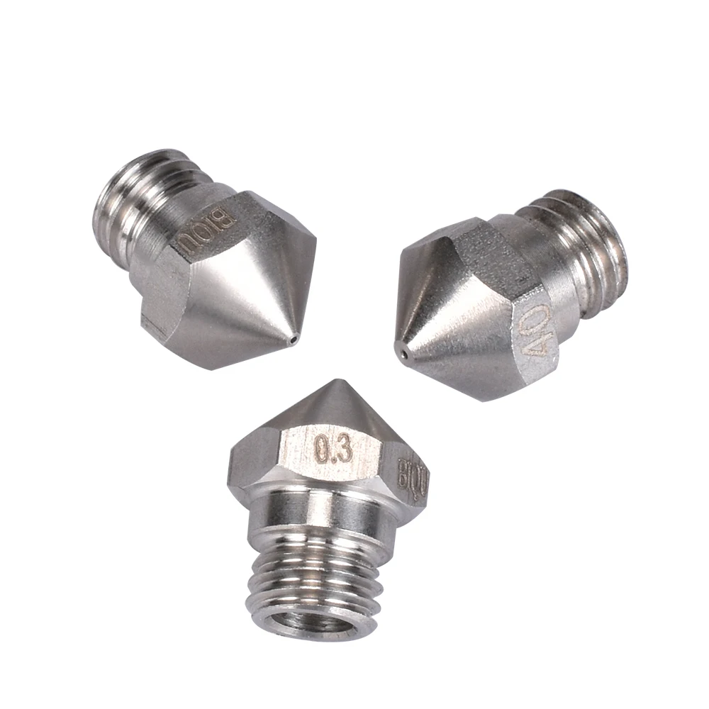 10 Pcs 3D Printer MK10 Extruder Stainless Steel Nozzles M7 Thread 1.75mm