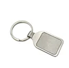 Photo frame plain zinc alloy metallic key ring no minimum custom metal blank sublimation keychain