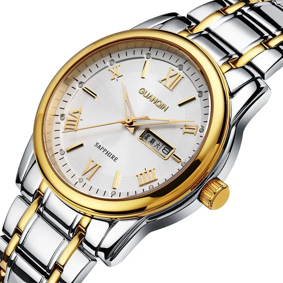 GUANQIN 10001-3A Men Quartz Wristwatch Branded Sapphire Glass Case Wristwatch Stainless Steel Band Formal Male Watch, 5 colors to choose
GUANQIN 10001-3A Men Quartz Wristwatch Branded Sapphire Glass Case Wristwatch Stainless Steel Band Formal Male Watch, 5 colors to choose