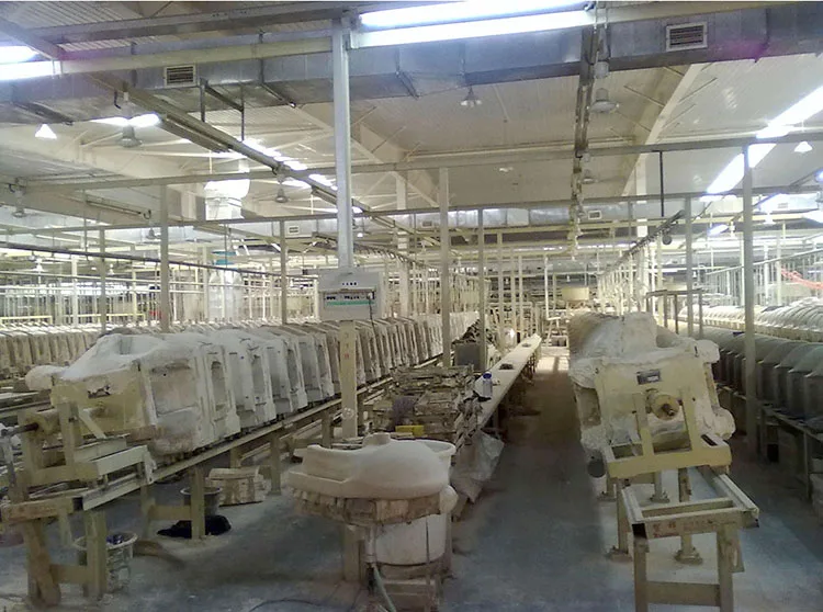 casting iron bench for ceramic