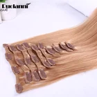 High quality China popular human clip remy hair extensions clip in