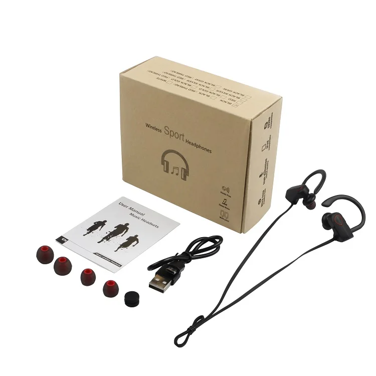 Amazon hot sale bluetooth 4.1 CSR True Stereo Deep bass Ear-Hook sports bluetooth headphone for 8hours working - ANKUX.COM