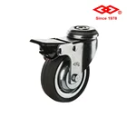 75mm bolt hole natural rubber caster wheel