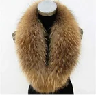 wholesale Genuine Raccoon Skin Down Coat Fur Collar For Trimming