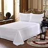 100% cotton white fabric hotel flat bed sheet in bedding set bed line