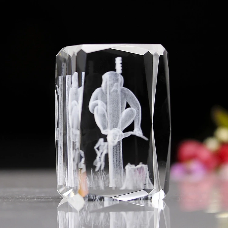 Graveur laser de cube en verre 3D