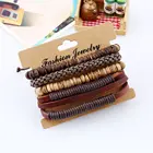 Shell Bracelet Designer Bracelet Vintage DIY Braided Cowhide Coconut Shell Men's Hemp Rope Leather Bracelet