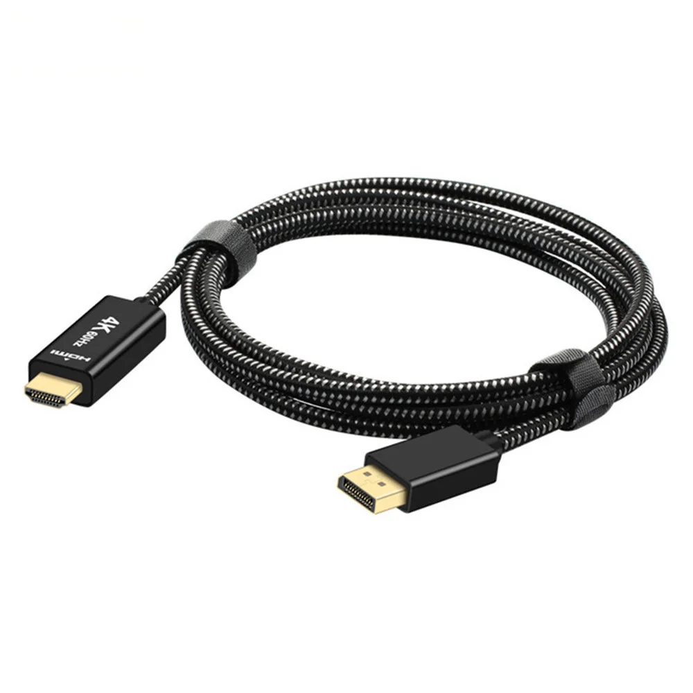 DisplayPort to HDMI Cable 6.6 Feet HDMI to DisplayPort Cable Nylon Braided DP to HDMI Cable for HDTV, Monitor, Projector - ANKUX.COM