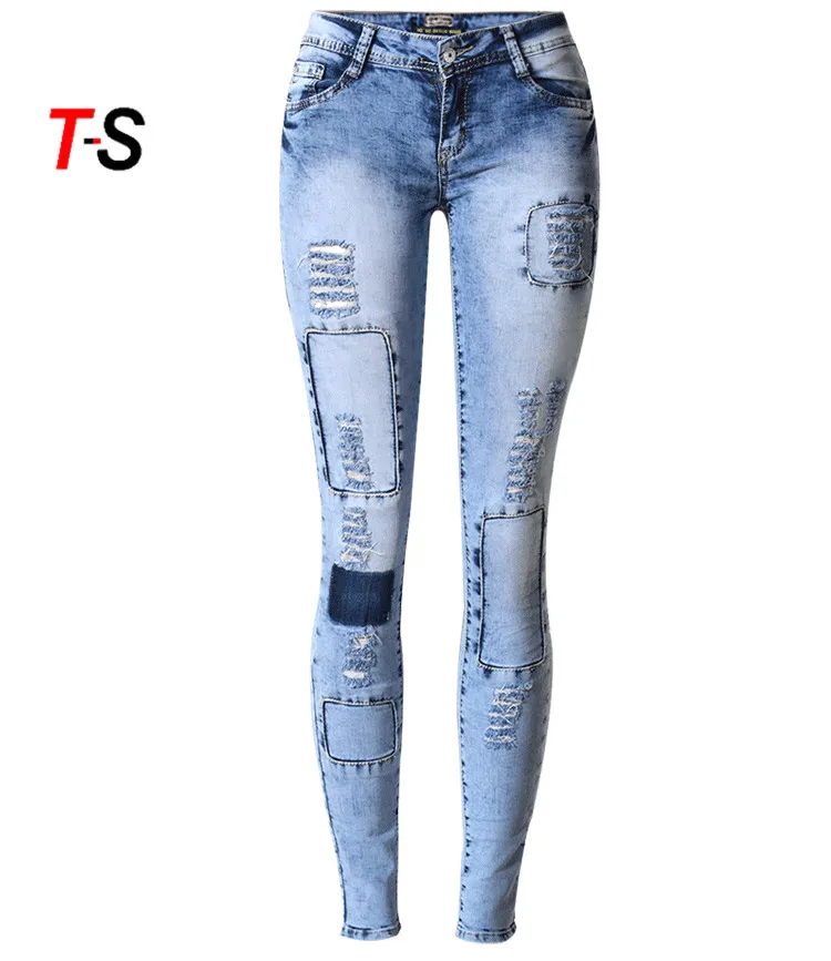 Casual stretch slim middle waist denim jeans skinny pants for women ripped pencil jeans, Customized color
Casual stretch slim middle waist denim jeans skinny pants for women ripped pencil jeans, Customized color