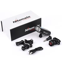 Nitemate Waterproof Bike Accessories Led USB Rechargeable Front Bike Light Head Helmet Bike Light Set With Rear Light
Nitemate Waterproof Bike Accessories Led USB Rechargeable Front Bike Light Head Helmet Bike Light Set With Rear Light