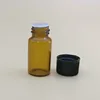 essential oil glass 1ml vial 2ml 3ml glass amber tube bottle black screw cap for 5ml tube vial