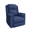 Recliner european style sofa fabric blue single recliner chair