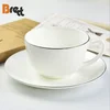 Bone china English afternoon tea coffee cup and saucer with gold rim handmade high-end gift box set