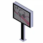 Q235 Steel Material Scrolling Billboard Advertising Lightbox Billboard