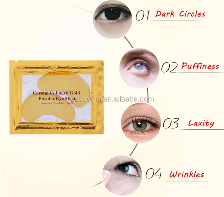 Hot Sale 24K Gold Crystal Collagen Eye Mask Gel Eye Mask