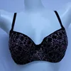 Manufacture Cotton Padded Knitting Embroidered Flower Fat Women Hot Sexy Bra Image
