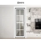 Simple and elegant high security opaque glass swing casement door in Foshan factory