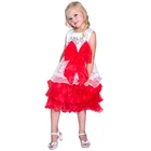red and white flower Girls Birthday tutu Dress Wholesale Latest Children Frocks Lavender Baby Party Dress