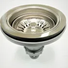 Plastic+stainless steel basket sink strainer ball lock for kitchen or bathroom or bar LB-9127-A