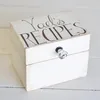 Christmas Gift Wooden Recipe Box with Hinged Lid and Front Clasp