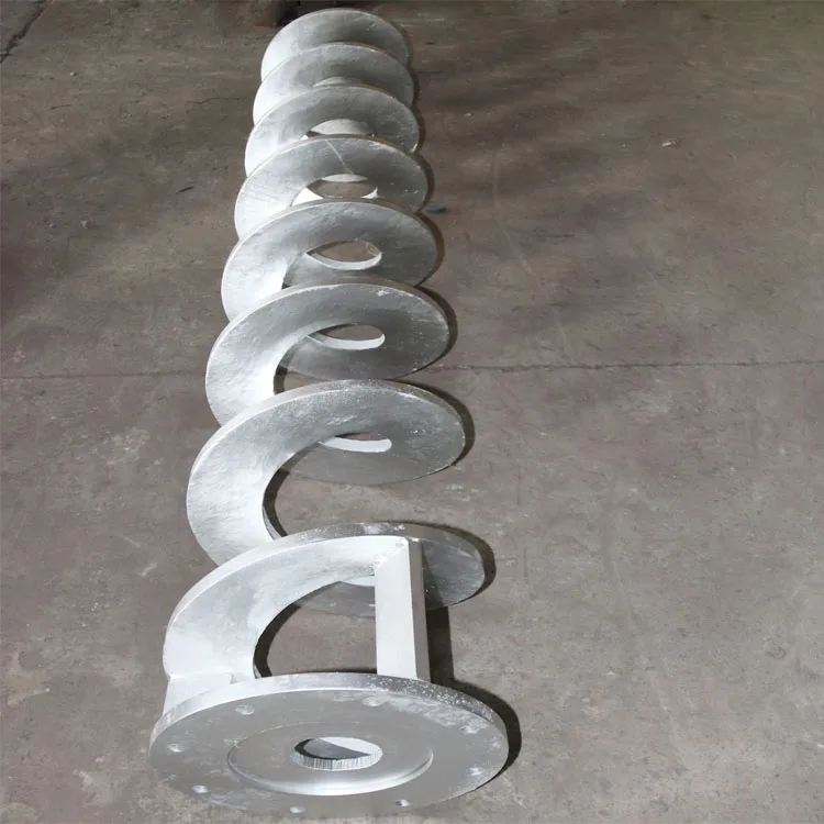China supplier continuous screw conveyor helical blade