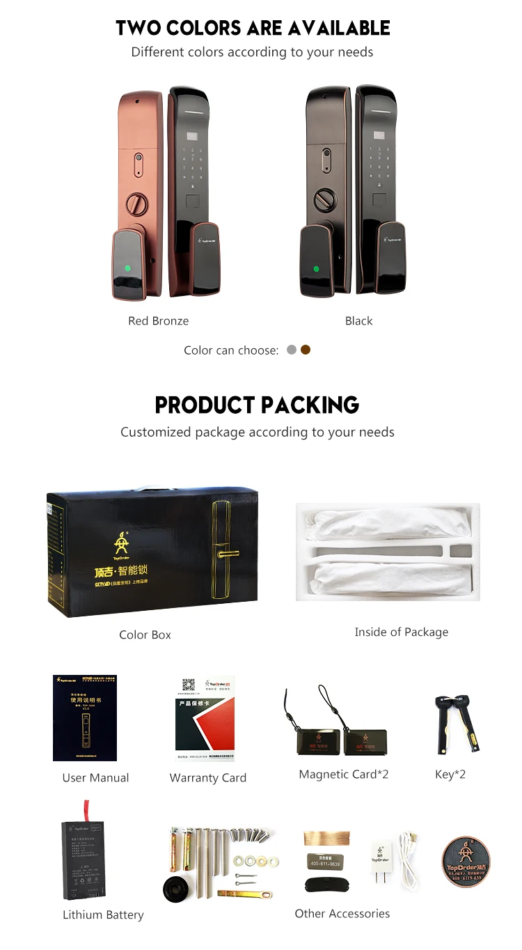 Zigbee fingerprint mortise door lock with phone - ANKUX.COM