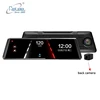 new 2018 FHD 1080P dual lens dash camera 10'' Touch screen Streaming Video Recorder mirror car camera