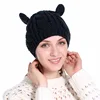 Winter Fashion Cat Ear Pompom Ski Beanie Skull Cap Knitted Casual Hat
