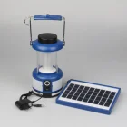 emergency rechargeable handle multi-purpose portable camping led light solar with FM radio and cell phone charger