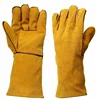 Jespai Factory Heat Resistant 14" Yellow Welding Gloves Safety Hand Work Gloves
