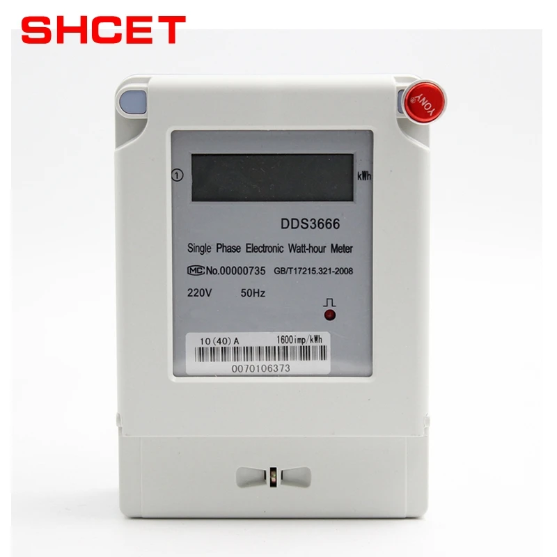 Watt Hour Meter Energy Electricity Meter 40A Remote Control 3 Phase 4 Wire