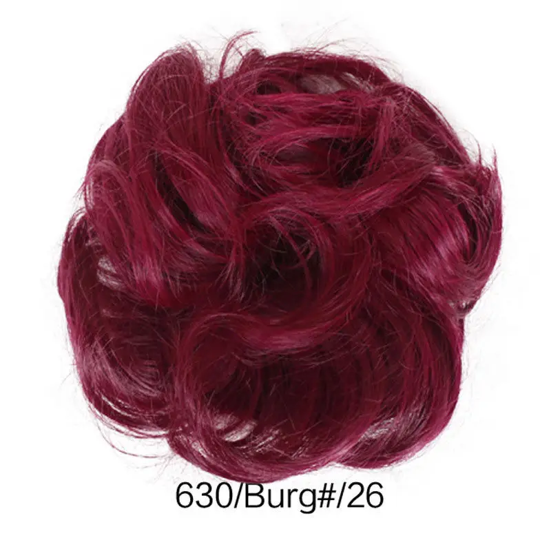 High Quality Red Curly Messy Bun Hair Piece Scrunchie Updo Cover