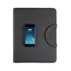Power bank wireless charger A4 leather zipper portfolio bag with handle