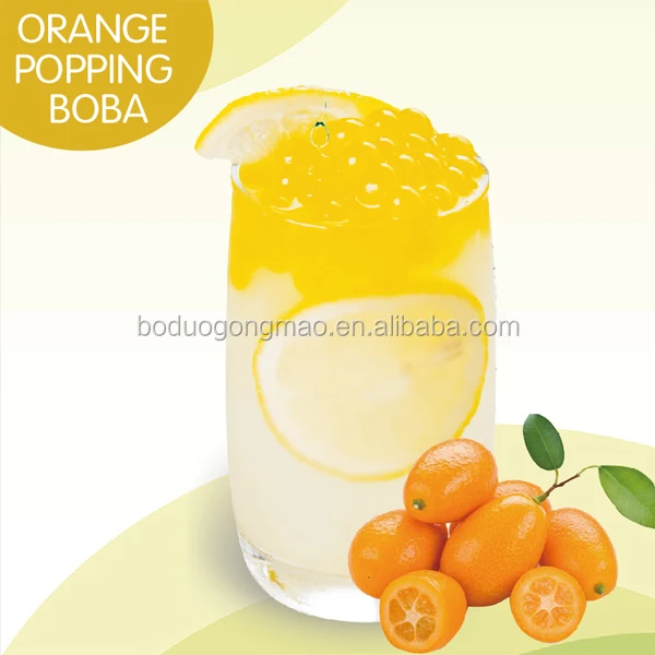 hot sales orange popping boba for ice tea