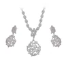 set-195 xuping fashion luxury rhodium plated best gift delicate jewelry, bridal jewelry sets, hollow jewelry
