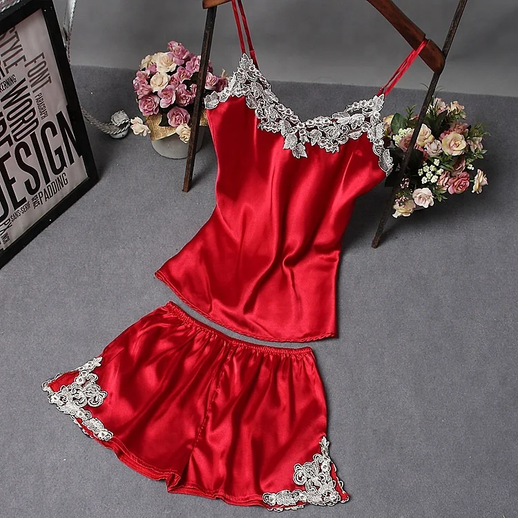 Low Moq Sexy Lce Ladies Sexy Silk Satin Pajama V-neck Lace Shorts Set Sleepwear, Pink;yellow;red;purple
Low Moq Sexy Lce Ladies Sexy Silk Satin Pajama V-neck Lace Shorts Set Sleepwear, Pink;yellow;red;purple