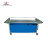 Supermarket freezing ice fresh table for fish