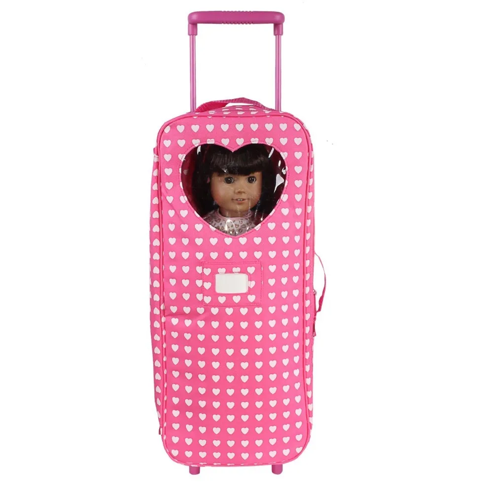 doll travel case with bed