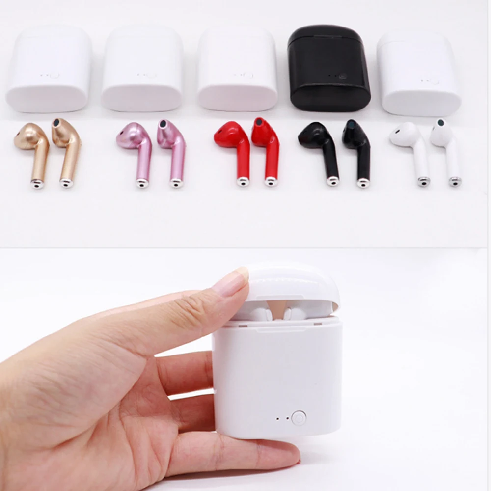 Best Quality Earphone TWS I7S True Wireless Stereo Earbuds Headphone Portable Stereo Music Headset With Charging Box - ANKUX.COM
