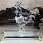 Custom antique crystal glass animal figurines for business gift