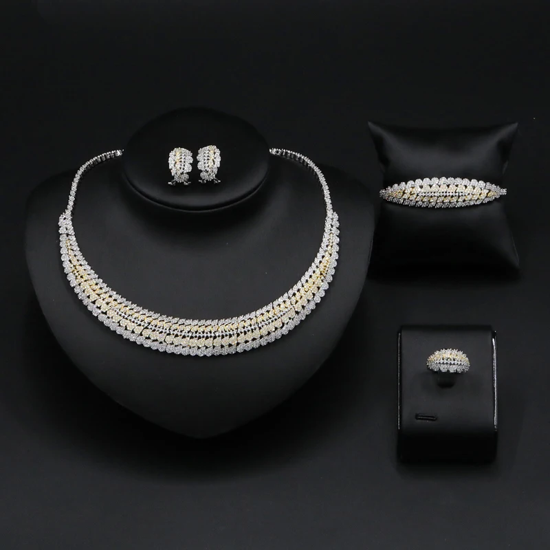 African Jewellery Sets Cubic Zirconia Jewelry Bridal Luxury Ring and Earings Set for Women
African Jewellery Sets Cubic Zirconia Jewelry Bridal Luxury Ring and Earings Set for Women