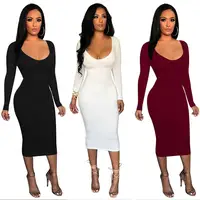 2019 Hot Sale Fashion Design Long Sleeve Solid Color Back Hollow Out Bodycon Sexy Club Women Maxi Dress Womenshorts
2019 Hot Sale Fashion Design Long Sleeve Solid Color Back Hollow Out Bodycon Sexy Club Women Maxi Dress Womenshorts