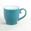 Custom big plain blank branded barrel shaped ceramic stoneware coffee mugs glazed with handle and round bottom