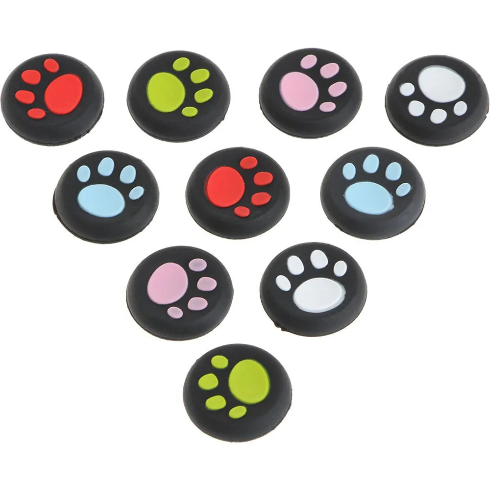 

Cat Paw Claw Rubber Silicone Handle Joystick Thumb Stick Grip Cap Cover For PS5 PS4 Xbox One 360 Controller Thumbstick Grips, 5 colors