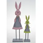Wooden Easter Rabbit Bunny with Base Holiday Spring decoration Handcrafted