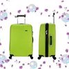 PC ABS trolley luggage with retractable wheels, Factory directly sale 360 trolley system hard shell luggage